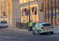 Motorbike and car crash near town centre