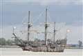 Impressive replica of historic Spanish ship docks at town pier