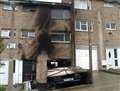 Eight people escape arson blaze