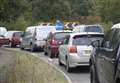 Traffic queues on A2 amid roadwork closure