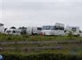 Travellers set up home near restaurant