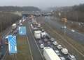 Broken down vehicle closes three lanes on motorway