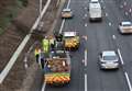 Lorry crash blocked M20