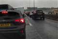 Lorry and car crash on A2