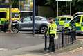 Car ploughs through railings into tree