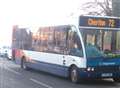 Car and bus crash in town centre