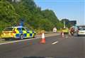 M2 crash causing five-mile delays