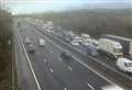 M20 open following four vehicle crash