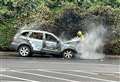 Car gutted by fire in Tesco car park