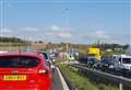 Traffic delays after overturned lorry 