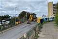 Machinery spotted as work gets underway to clear landslide-hit route