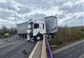 Jackknifed lorry recovered after dangling off M25 bridge