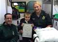 Listen: Four-year-old boy recognised after 999 call