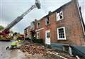 Road remains closed after pub blaze