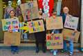 Climate change activists protest outside Primark