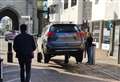 ANOTHER car impaled on anti-terror bollard 