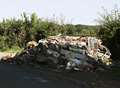 Fly tipping leads to road closure