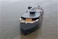 Luxury party boat spotted by town pier