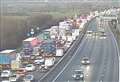 Six-mile queues on motorway due to ‘pedestrian in road’