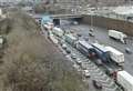 Six mile queues along motorway