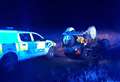 Drink drive arrest as car overturns