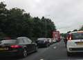 A2 shut as lorry and cars crash