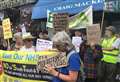 Protests outside office of MP