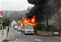 Trains halted by level crossing lorry fire