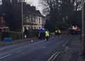 Accident on busy road in rush hour