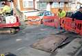 Two metre sinkhole shuts road