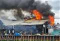 Huge fire engulfs harbour building