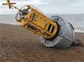 Giant buoy washed up on beach