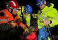 Adorable dog rescued from cliff