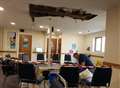 Leak creates large hole in GP surgery's ceiling