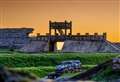 Roman gatehouse reconstructed on exact spot as original