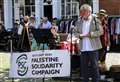 Campaigners protest arms company