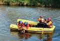 Calf rescued from river