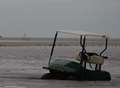 A little off course... Stolen buggy left stuck in mud 