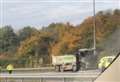 Lorry fire on M2