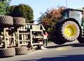 Drivers stunned by tractor trailer flip