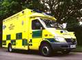 Motorcyclist taken to hospital after crash