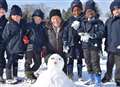 School opens despite snowfall