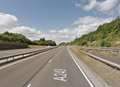 Crash blocks lane on dual carriageway