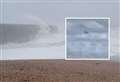 Shock as surfer spotted braving huge waves in Kent amid 85mph winds