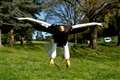 Falconers ensure show goes on behind closed doors for castle’s birds of prey