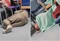 Exhausted patient sleeps on floor amid 45-hour wait in A&E