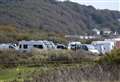 Traveller camp springs up on Kent coast