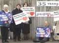 Abortion protesters in silent vigil