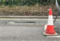 Collapsed manhole sparks gridlock in town