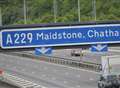 M20 traffic warning for motorists 